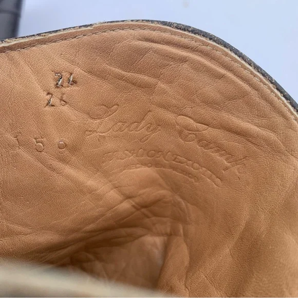 Lady Camp Fashion Exotic Eelskin Leather Boots Mobwife Whimsigoth Sz Mex 26/US 8 - Picture 11 of 11